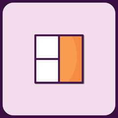 Poster - Abstract Geometric Icon Design:  Pastel and Burnt Orange Blocks