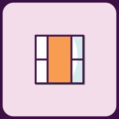 Poster - Abstract Geometric Window Pane Icon Design