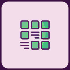 Poster - Abstract Grid Interface Icon Design Element
