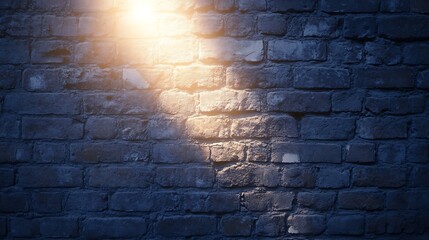 Aufkleber - Illuminated vintage brick wall with soft light enhancing texture and character of aged bricks : Generative AI