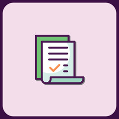 Poster - Completed Checklist Icon: Efficient Task Management Symbol
