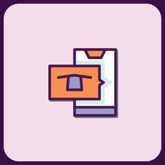 Poster - Mobile App Interface with Location Pin Icon Design