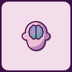 Poster - Brain Power Icon: Mind, Intelligence, Cognition Symbol
