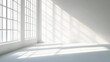 © Jack - A clean, white room with sunlight streaming in through the window, casting shadows on an empty wall