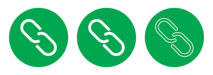 Fototapete - Chain, link icon vector isolated on circle background
