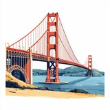 Iconic Golden Gate Bridge in San Francisco