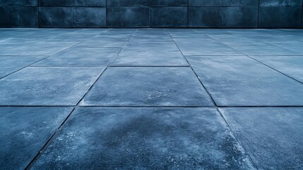 Poster - CloseUp of Gray Textured Tiles on Floor with Abstract Fashion : Generative AI