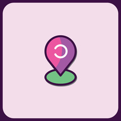 Poster - Modern Location Pin Icon Design with Gradient
