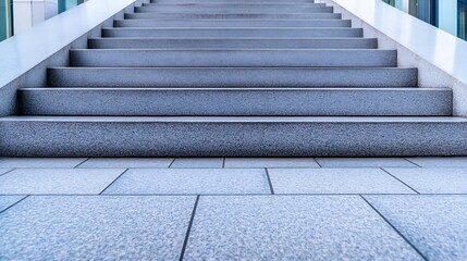 Fototapete - Modern architectural stairs leading up showcasing a sleek and minimalistic design : Generative AI