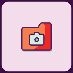 Poster - Camera Folder Icon: Digital Photography Organization