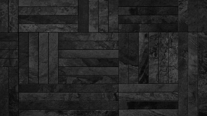 Aufkleber - A black and white floor with a black and white color scheme. The floor is made up of various black and white patterns, creating a visually striking and unique design