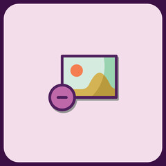 Poster - Image Deletion Icon: Minimalist Design Element