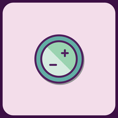Poster - Abstract Circular Icon with Plus and Minus Symbols