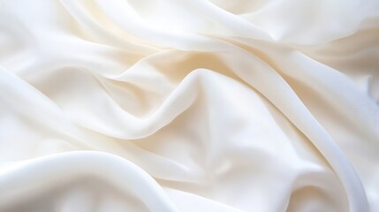 Poster - Soft and silky white fabric elegantly draped to create a smooth and flowing texture : Generative AI
