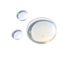 © Selvam - Clear serum oil sample swatch round shape texture isolated on white background. cosmetic Hyaluronic acid retinol collagen science lab product sample
