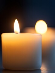 Poster - Warm ambient glow from softly lit candles creating a cozy and inviting atmosphere : Generative AI