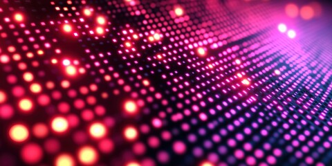 Poster - Colorful LED lights create mesmerizing patterns in a digital display at a night event