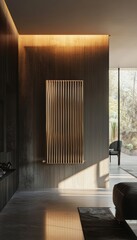 Poster - Sleek Metallic Radiator Enhancing a Contemporary Lobby Design