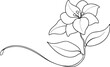 © Dream - Jasmine Blossom Simple Line Drawing Vector Illustration