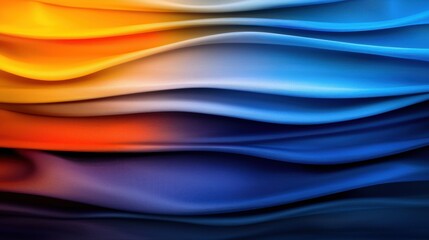 Poster - A colorful piece of fabric with a wave pattern