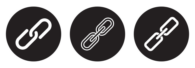 Fototapete - Link icon set vector for web and mobile apps
