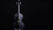 © Bella - Black violin, dark background, music, instrument