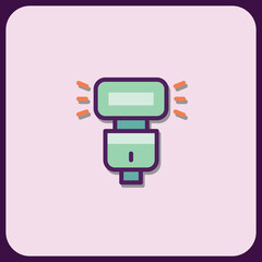 Poster - Modern Camera Flash Icon Design Element