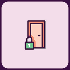 Poster - Secure Door Access: Modern Icon Design