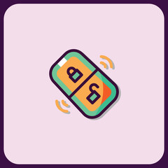 Poster - Wireless Security Key Icon Design Concept