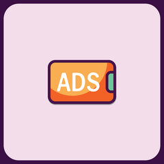 Poster - Modern Ads Icon Design Minimalist Style Digital Marketing