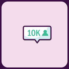 Poster - 10K Followers Social Media Notification Icon