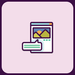 Poster - Online Image Sharing with Feedback Icon Graphic