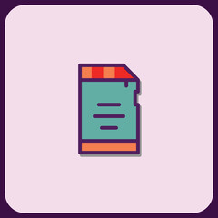 Poster - Abstract Data Card Icon Design Minimalist Graphic