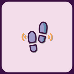 Poster - Stylized Footprints with Movement Indication