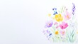© Belvedere studio - Colorful wildflowers in a delicate watercolor illustration celebrating nature's beauty and serenity in an artistic expression