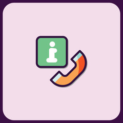 Poster - Contact Us Icon: Information and Phone Support