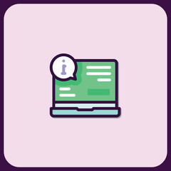 Poster - Laptop Information Icon: Digital Help and Support