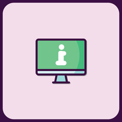 Poster - Modern Computer Screen Info Icon Design
