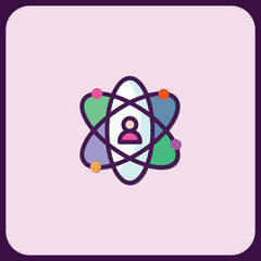 Poster - Atomic Structure Human Icon: Networked Individual