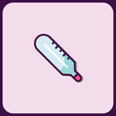 Poster - Modern Minimalist Thermometer Icon Design