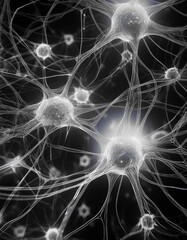 Poster - Intricate Web of Neurons Reveals the Beauty of Cellular Connections in Close-Up View