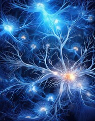 Poster - Captivating Close-Up of Interconnected Neurons Illuminating the Wonders of the Brain