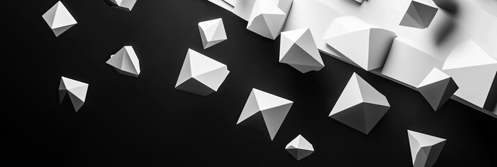 Poster - Sharp, metallic shapes form an energetic visual impression