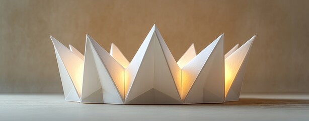 Poster - A glowing arrangement of translucent shapes resembling sugar cubes, crafting an ethereal ambiance