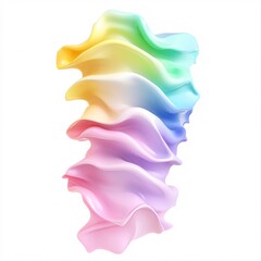 Aufkleber - Abstract Pastel Rainbow Swirls: Dreamy Fluid Texture Background