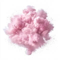 Aufkleber - Abstract Pink Powder Explosion on White Background