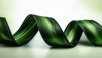 Aufkleber - Creative Ribbon Made of Vibrant Green Cucumber With Smooth, Twisted Design for Decorative Purposes
