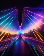 Poster - Infinite Colors Dance in a Unique Audio-Inspired Visualization at Dusk