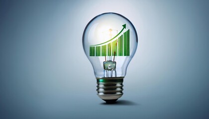 Poster - Illuminating Ideas With Growth Symbols Captured in a Lightbulb Design