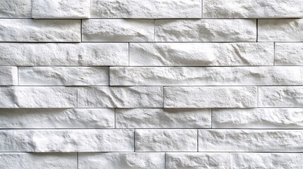 Aufkleber - White Brick Wall Texture Background: Modern Architectural Design